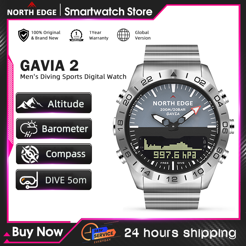 Smartwatch Army Watches For Men - NORTH EDGE Orologio Subacqueo da Uomo,