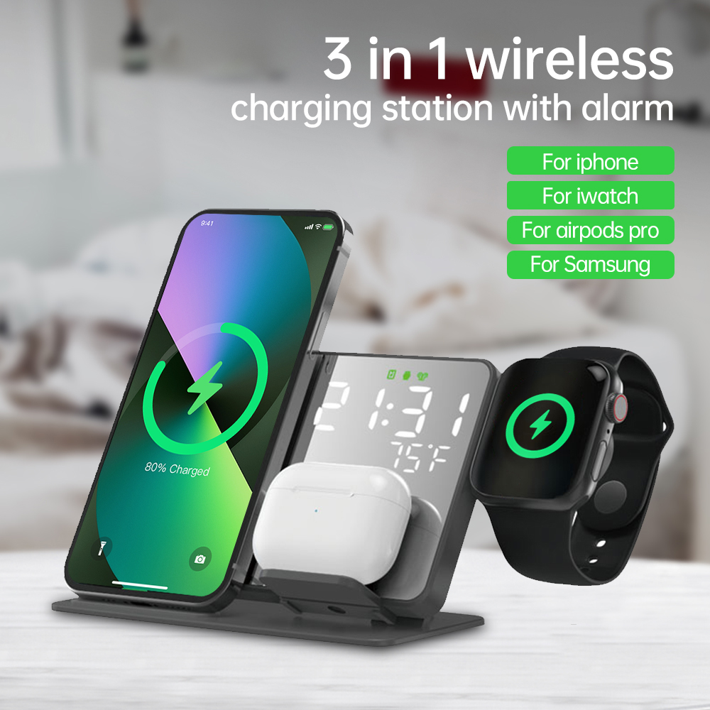 Smartwatch Watches Digital - Caricabatterie Wireless 3 in 1 per