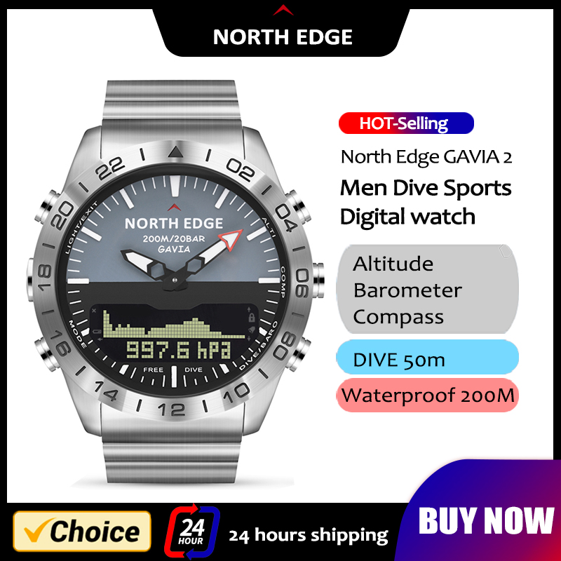 Smartwatch Army Watches For Men - NORTH EDGE Orologio subacqueo da uomo
