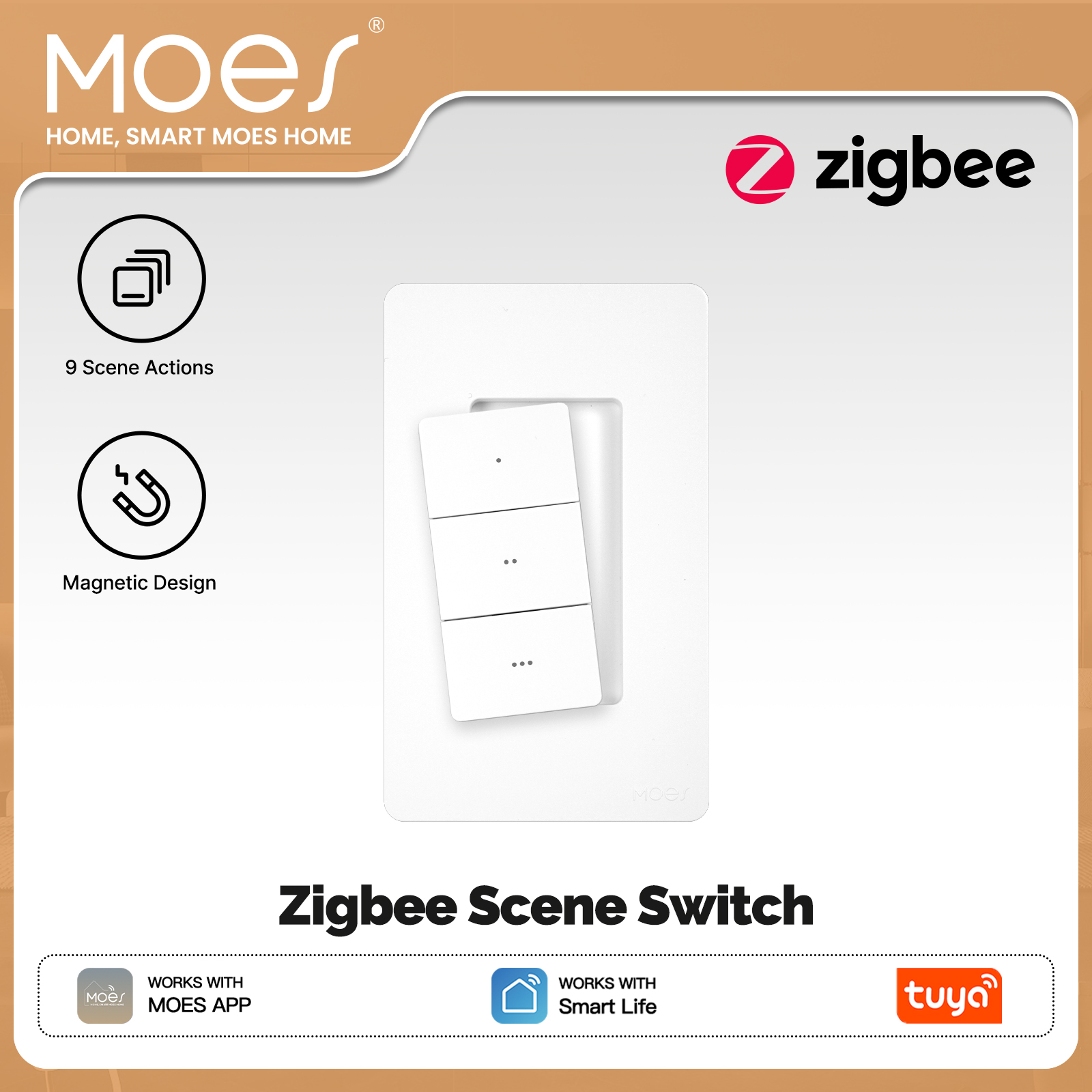 Analog Quartz Watch - MOES Tuya Zigbee Smart Wireless Scene