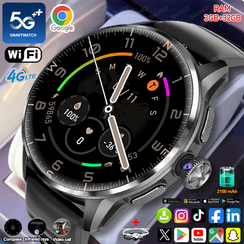 Watch Esim - Smartwatch 5G/4G con rete completa, schermo