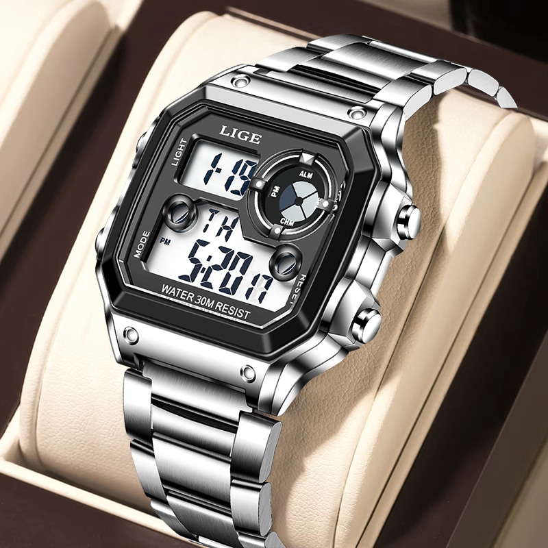 Analog Quartz Watch - Orologio da Uomo LIGE, Elettronico, Casual,