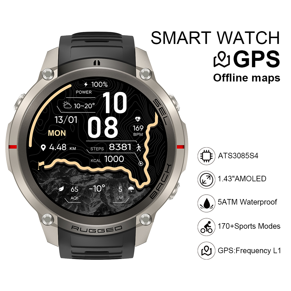 Watch Smart Smartwatch - Smartwatch DM59 2026 con Mappe Offline,