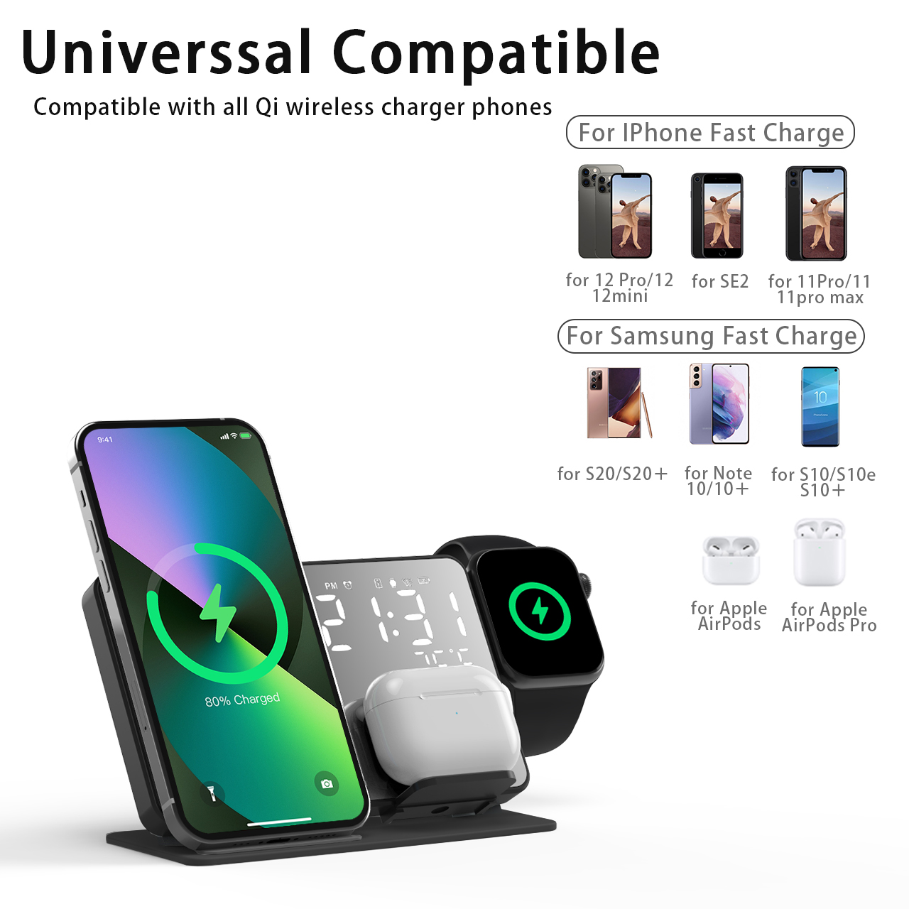 Caricabatterie Wireless 3 in 1 - Smartwatch Watches Digital recensione e prezzo