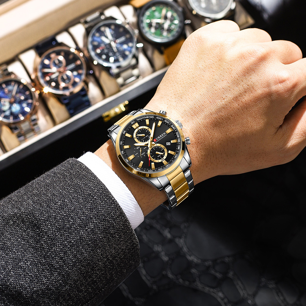 CURREN Casual Quarzo Crono Oro - Analog Quartz Watch recensione e prezzo