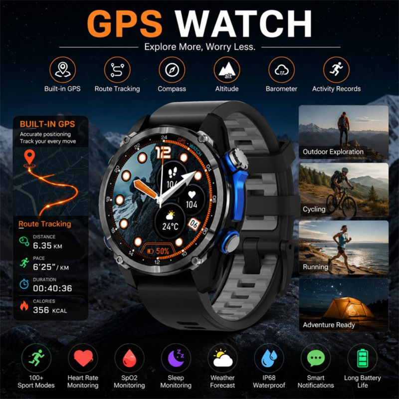 Nuovo Smartwatch 2026 di Grado - Smartwatch Army Watches For Men recensione e prezzo